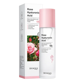 BIOAOUA Rose Hyaluronic Acid. Тоник для лица с розовой гиалуроновой кислотой увлажняющий Сужающий поры антивозрастной 100ml. - фото 8602